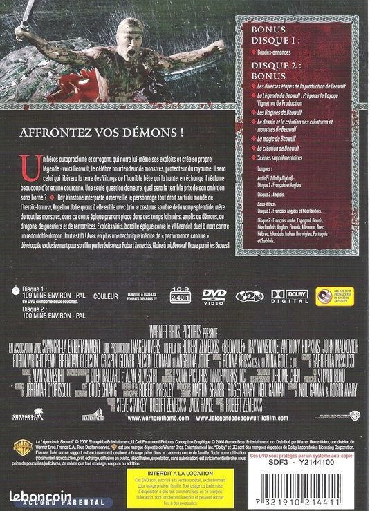DVD La légende Beowulf Ed collector 2 DVD (image 2)
