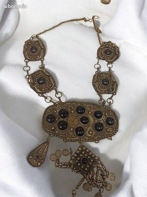 Collier Berbère En Argent Vintage – Bijou Ethnique Occasion Rare – Ancien
