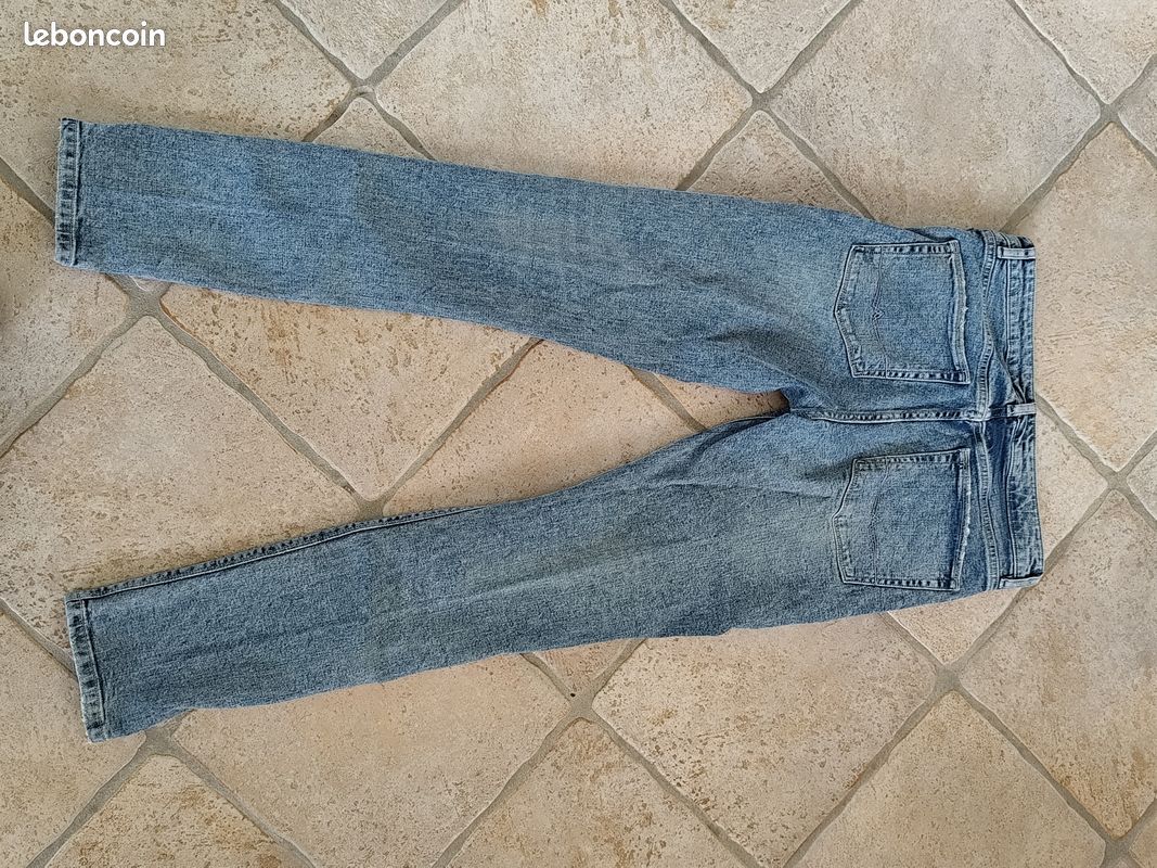 Jeans déchirés homme, 32x32, bleu délavé, Asos (image 2)