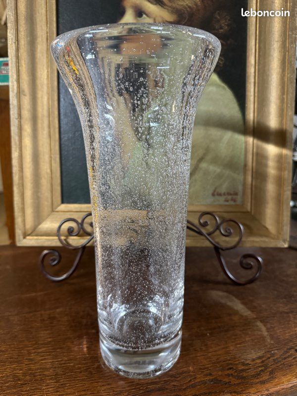 Vide maison salon verrerie grand vase bullé Biot ? Vaisselle accessoires ameublement art de la table mobilier équipement meuble salle à manger fleurs cuisine bureau vitrine appartement autres (image 9)