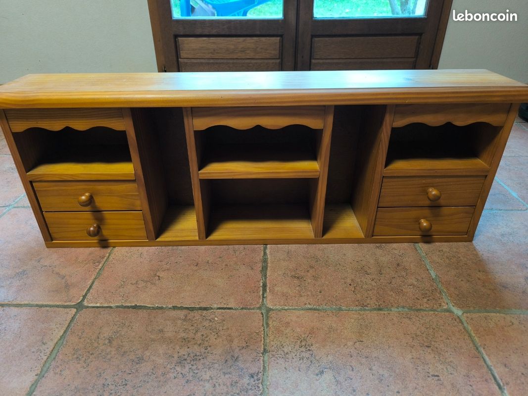 Surmeuble de bureau en pin (image 1)