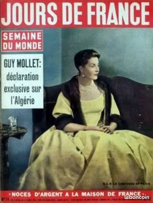 Jours de France N°74 du 14 avril 1956 – La Comtesse de Paris (image 1)