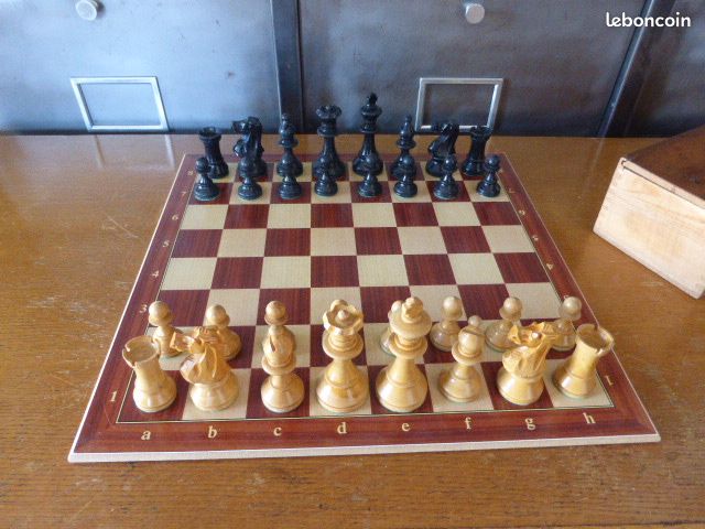 Jeu d'échecs Phidias HGP en buis, motif Staunton, ASPTT des années 1960 (image 6)