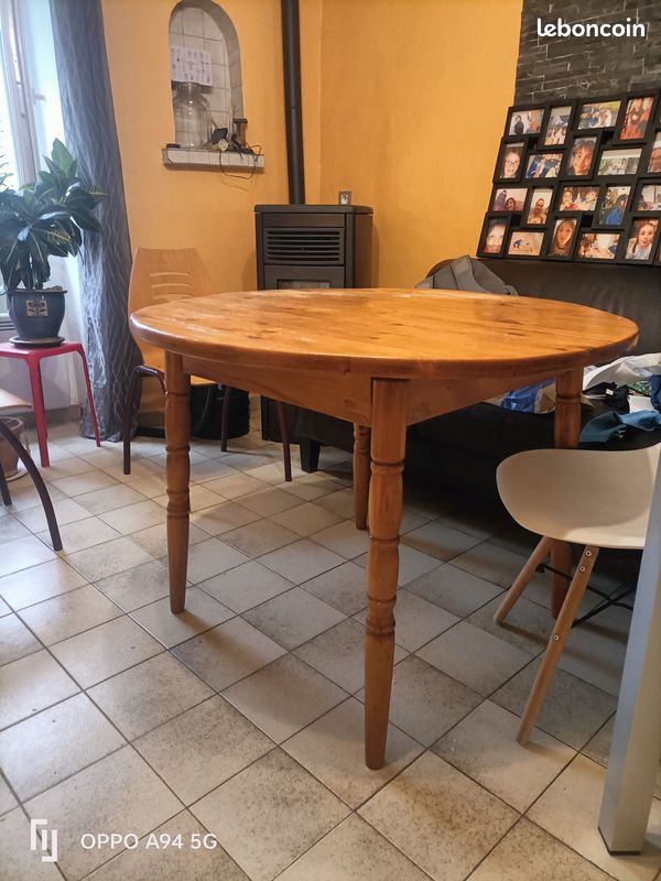 Vends table bois ronde (image 2)