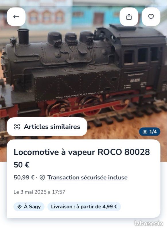 JOUEF HO REF HJ2223. LOCOMOTIVE VAPEUR 030 TU 4 SNCF Ep III EN BOITE