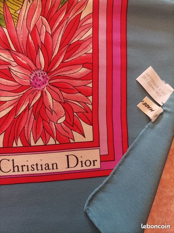 Foulard Vintage En Soie Ranch Wear - Tons Verts 85x86 Cm