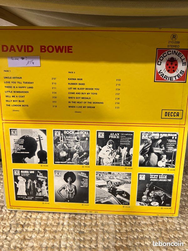 DAVID BOWIE vinyle 33 tours (image 2)