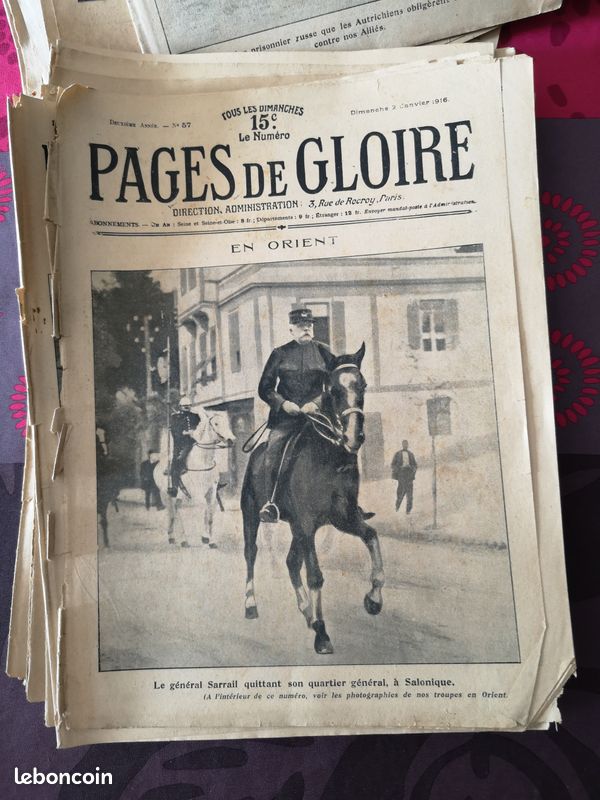 Lot de 29 Numeros "PAGES DE GLOIRE" Année 1916 - Ancien Journal de guerre (image 1)