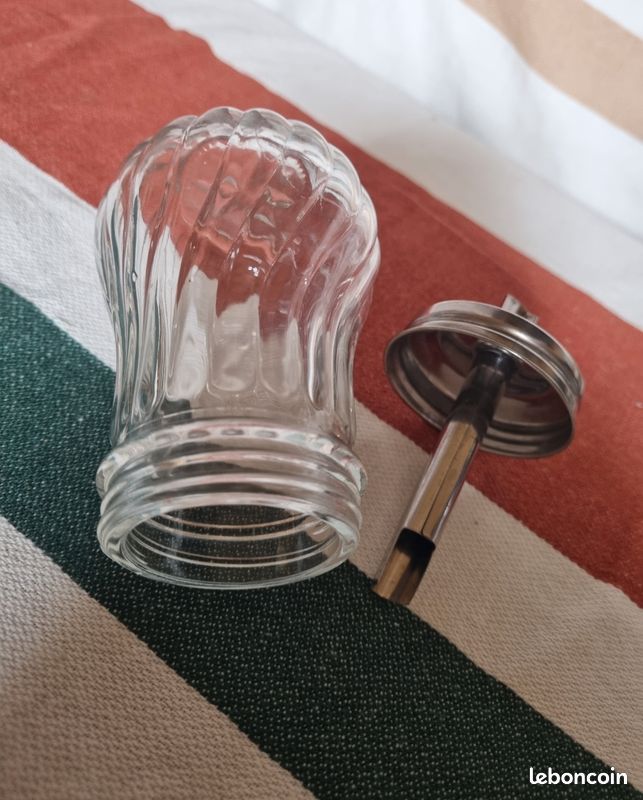 Sucrier verre et métal (image 2)