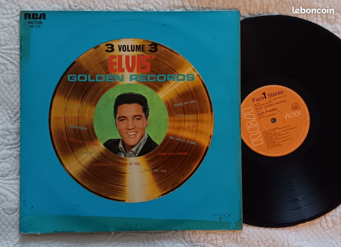 LP 33 Tours vinyle - Elvis PRESLEY – 3 Volume 3 Golden records (image 1)