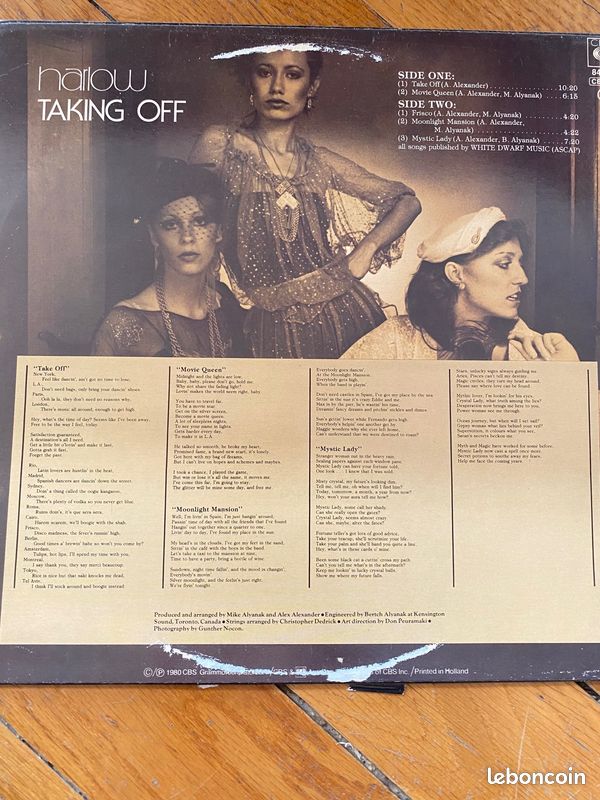 Vinyle - Harlow - Taking Off - CBS 84372 (image 3)