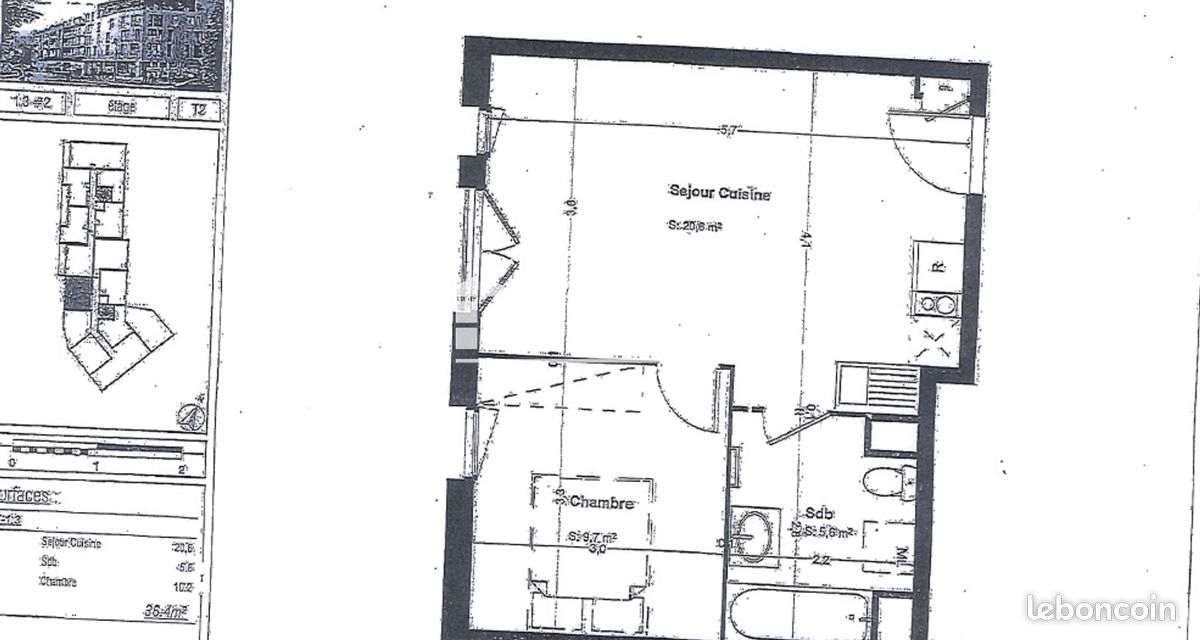Appartement 2 pièces 36 m² · à Arras · 36 m² · 541 €/mois