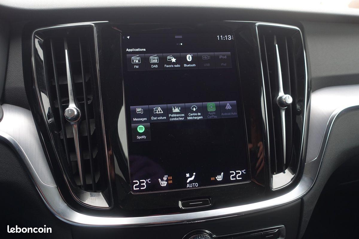 V60 T6 AWD 340ch Geartronic Inscription Hybride Rechargeable Cuir sport chauffant/Gps Europe/Caméra/Carplay/Full LED/Accès confort/ 1*Main/Garantie 12 mois (image 11)