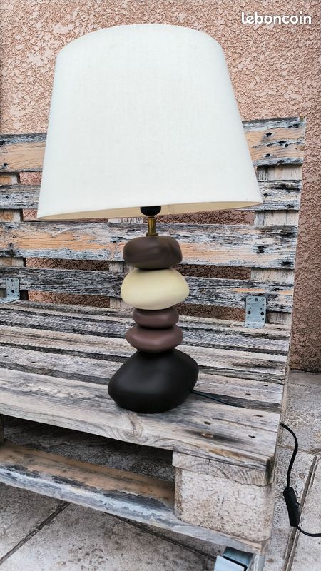 Lampe 5 galets avec abat-jour (image 1)