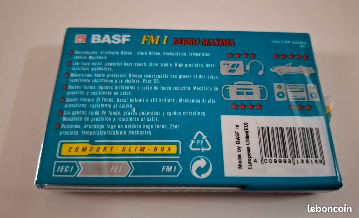 Cassette Audio BASF Ferro Maxima I 90 - Neuve Vierge - Édition 1993 - Super Rare