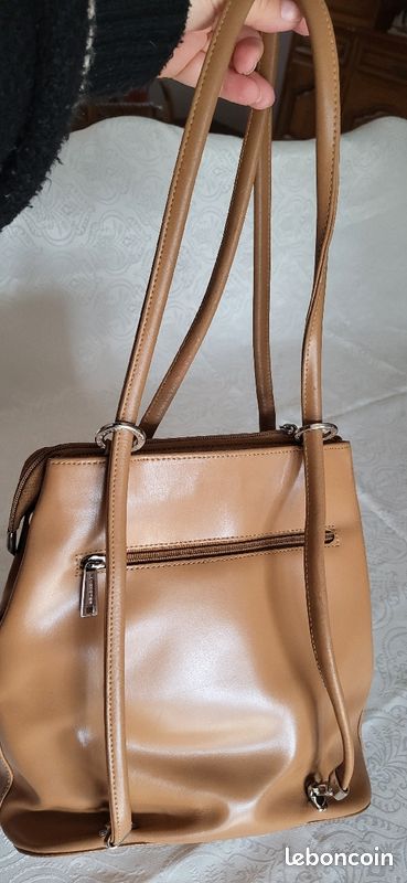 Camel Besace Convertible Sac Ã Dos Dos Cuir Marron Petit Sac Ã Dos