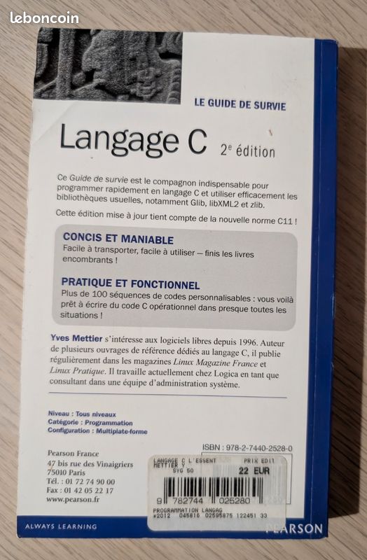 Livre Langage C – L’essentiel du code et des commandes (image 2)