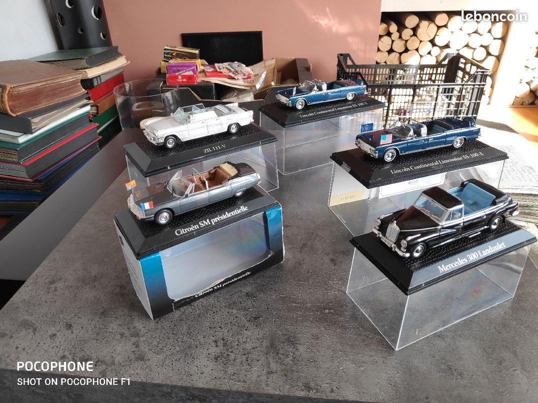 1/43 ixo atlas 2010 voitures présidentielles lincoln zil mercedes Citroën sm nb (image 1)