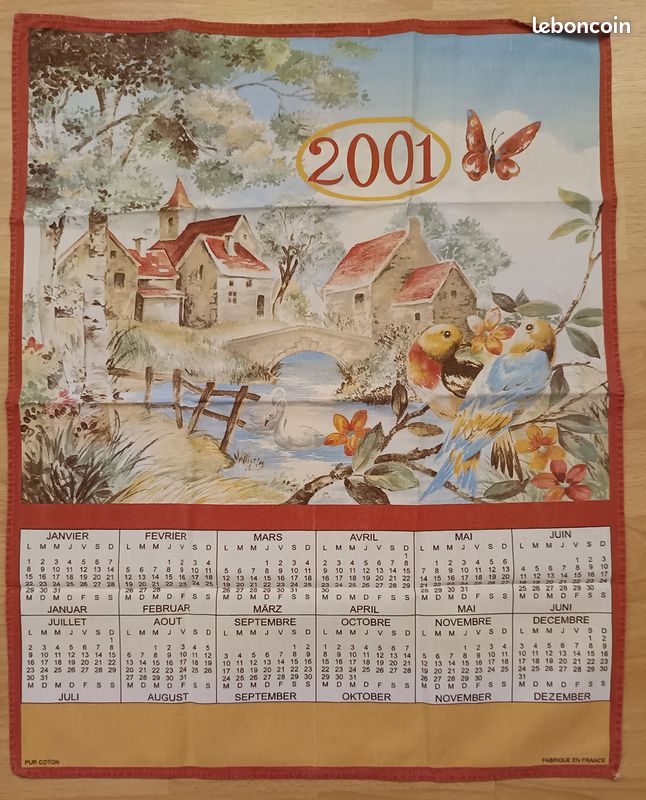 Linen Calendrier de l'Avent Tea towel