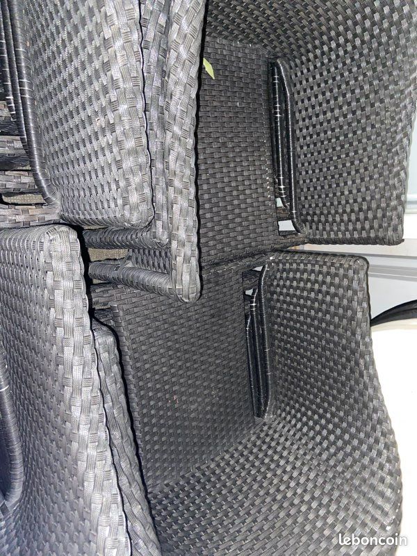 Chaise de Bar en rotin noir Macorest (image 8)