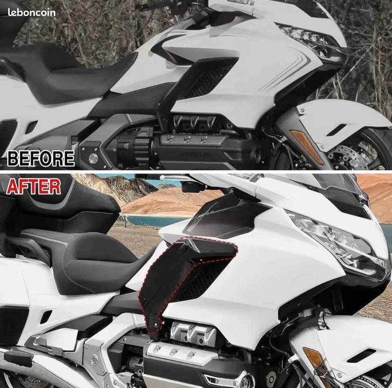 Déflecteurs D'air Supérieurs Fumés Larges Pour Honda Gold Wing GL1800 2018-2023 – Améliorez Votre Confort De Route !