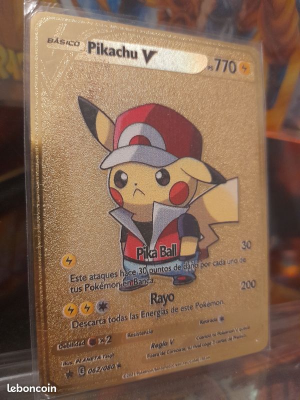 Carte Metal Pokémon / Pikachu V (image 2)