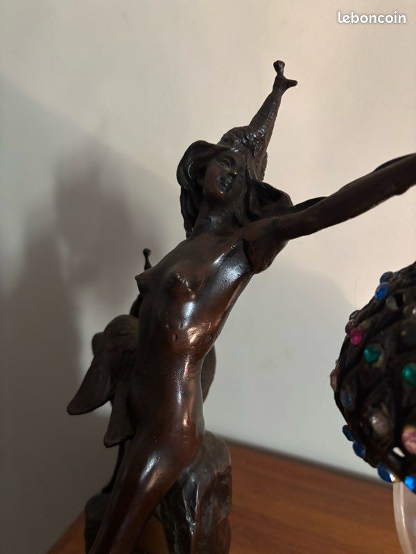 Lampe en bronze ( Philippe Wolfers ) (image 3)