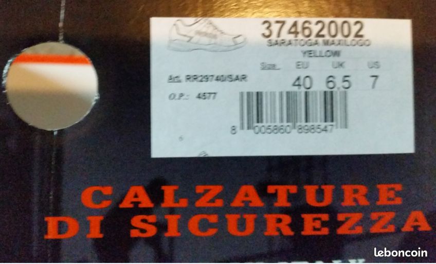 Chaussure de sécurité neuves SARATOGA T40 (image 3)