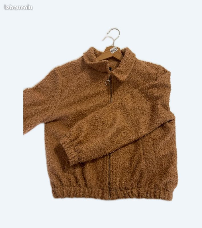 Veste courte en fausse fourrure brune Liberto taille 38 Vêtements