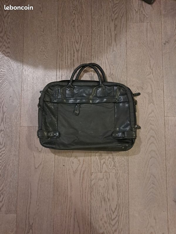 Sac / sacoche Adolfo Domingez cuir noir (image 1)