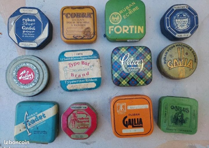 Lot de boites vintage de collection de ruban de machine à écrire (image 1)