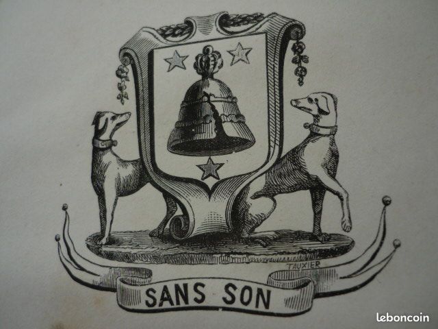 Ancien Fanion Le Sancy La Bourboule - Souvenir Du Massif Central Avec Blason