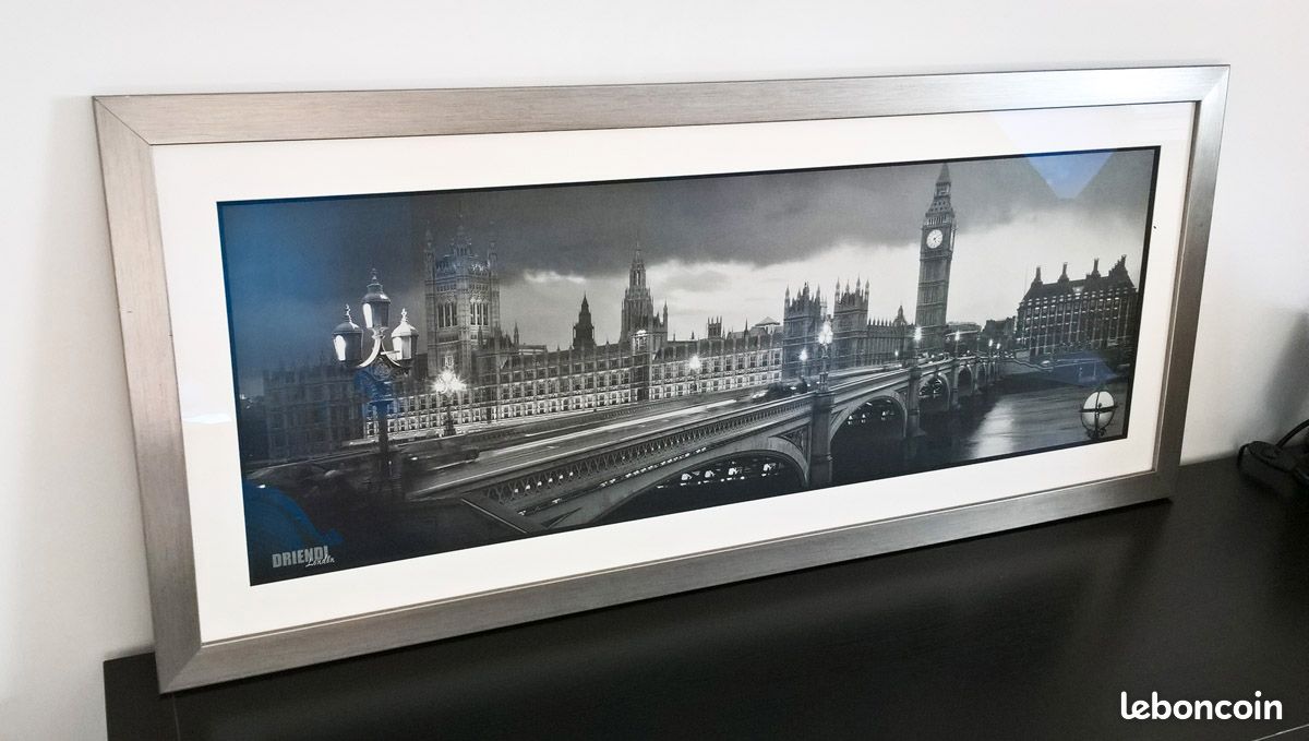 Grand cadre Londres N&B version luxe (image 2)