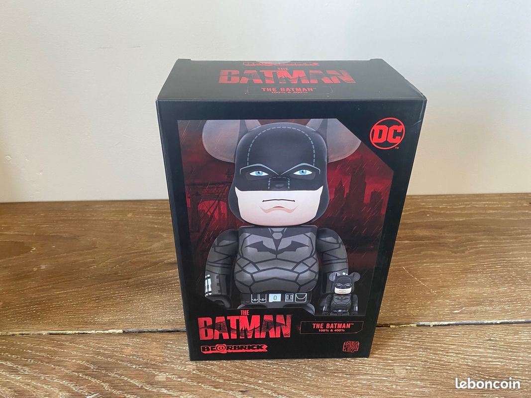 Bearbrick Batman (The Batman) - Set 400% + 100% - Medicom Toys (Neuf)