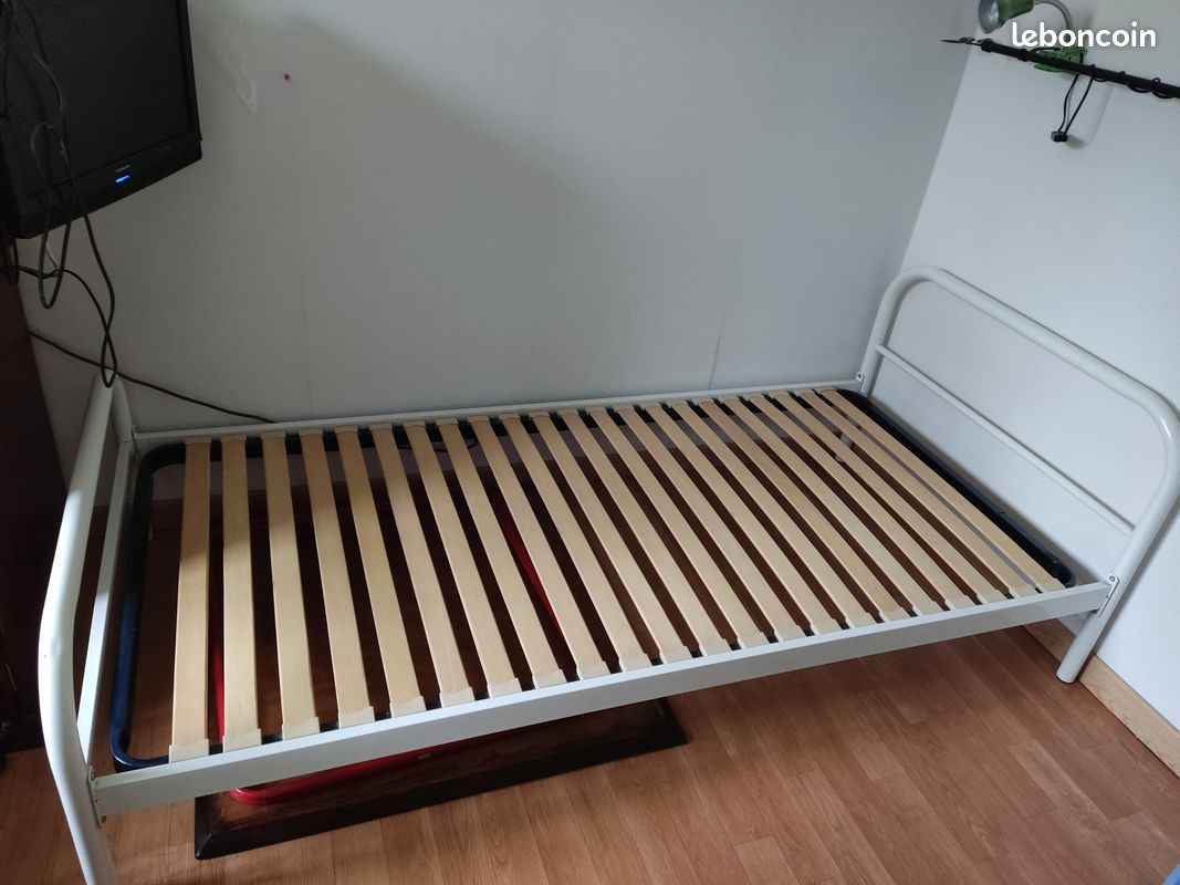 Lit 90x190 avec sommier (image 1)