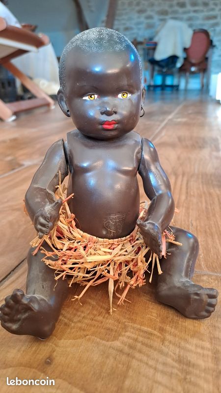 Ancien baigneur poupon Petitcollin Petit Colin 25 cm