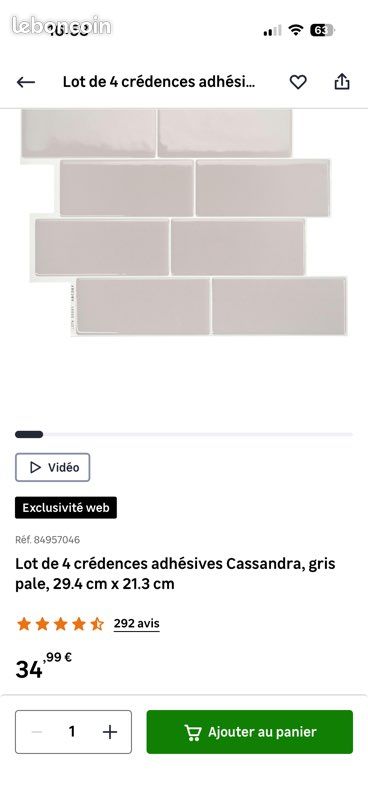 Carrelage mural, adhésif (image 3)