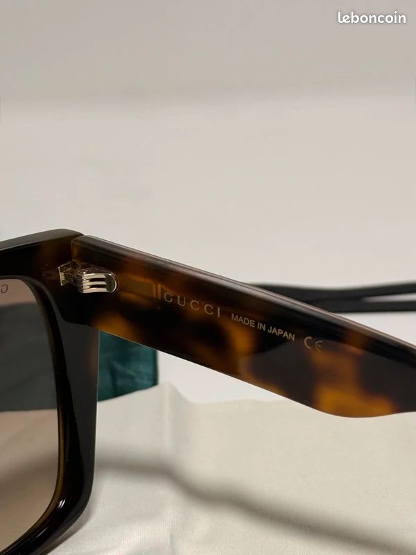 Lunettes de soleil Gucci écaille marron – étui & pochon d’origine (image 4)