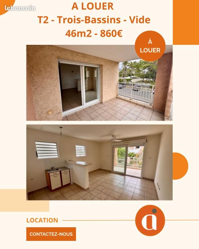 Appartement 2 pièces 37 m² · à Les Trois-Bassins · 37 m² · 860 €