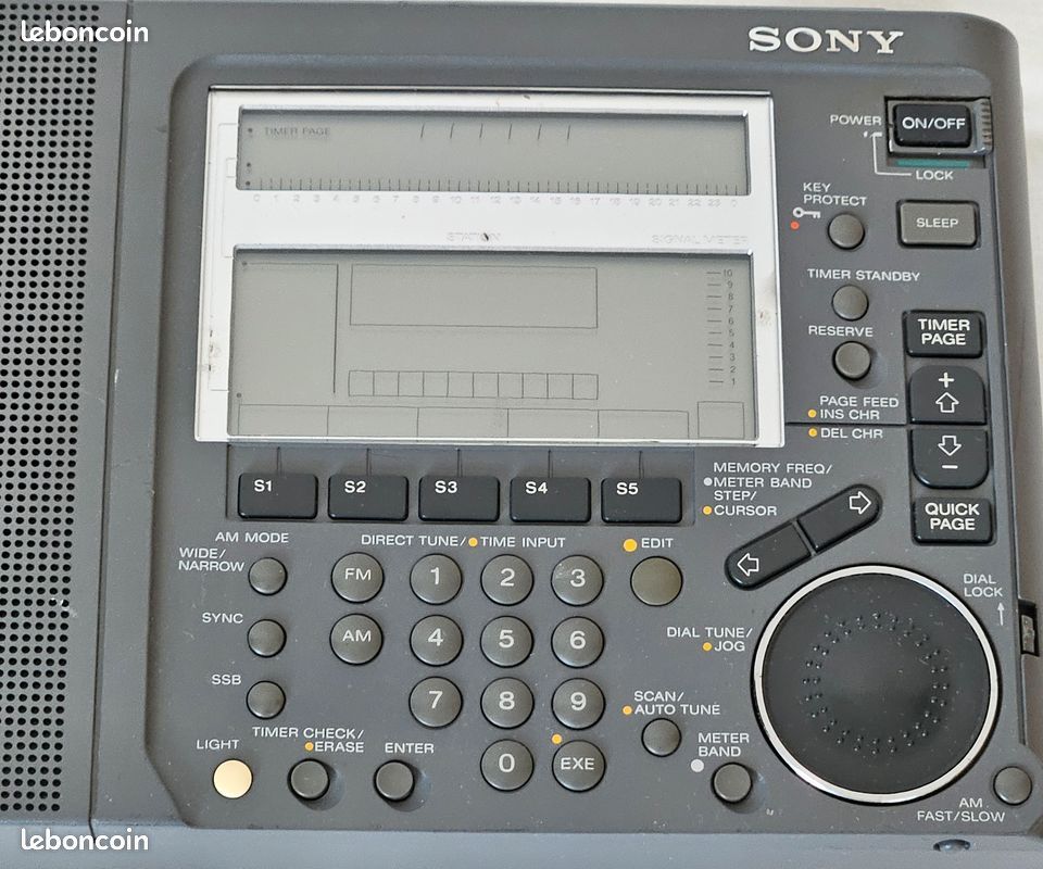Sony icf-sw77l word band receiver ondes courtes sw- mw -lw - fm stereo tres bon etat (image 13)