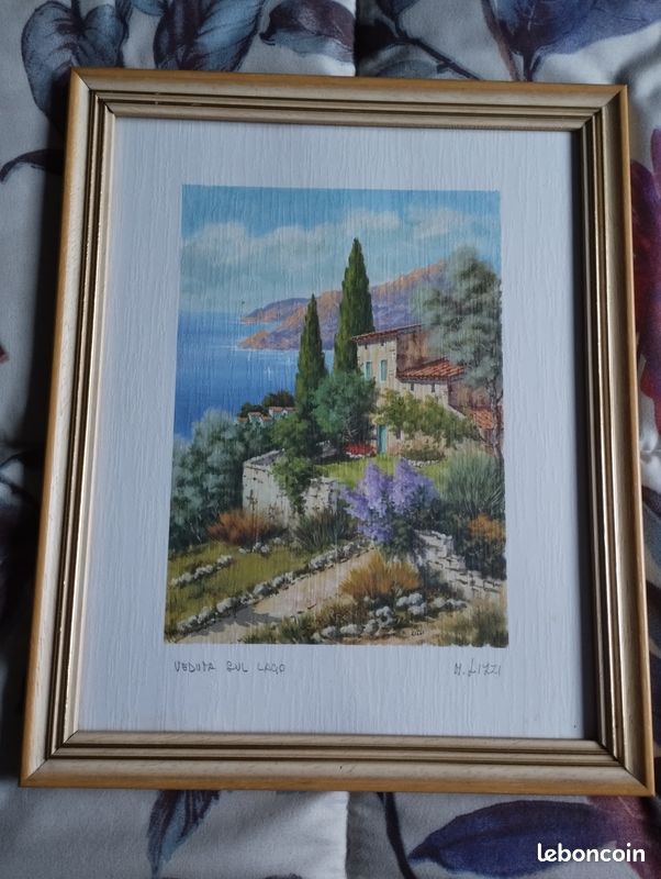 Cadre aquarelle signée M. LIZZI (image 1)