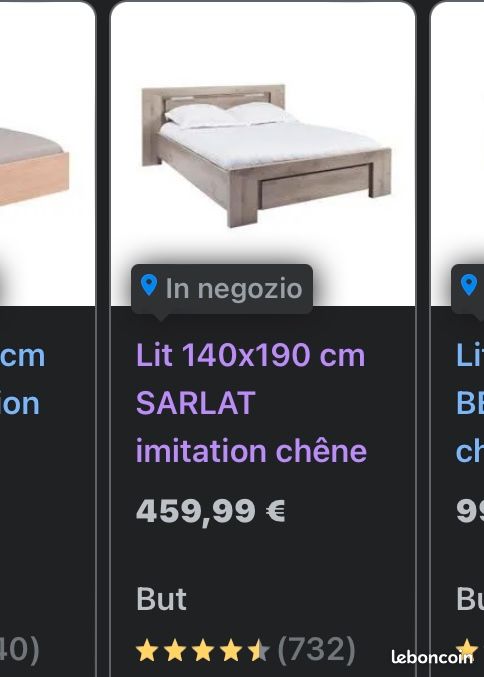 Lit imitation chêne (image 3)