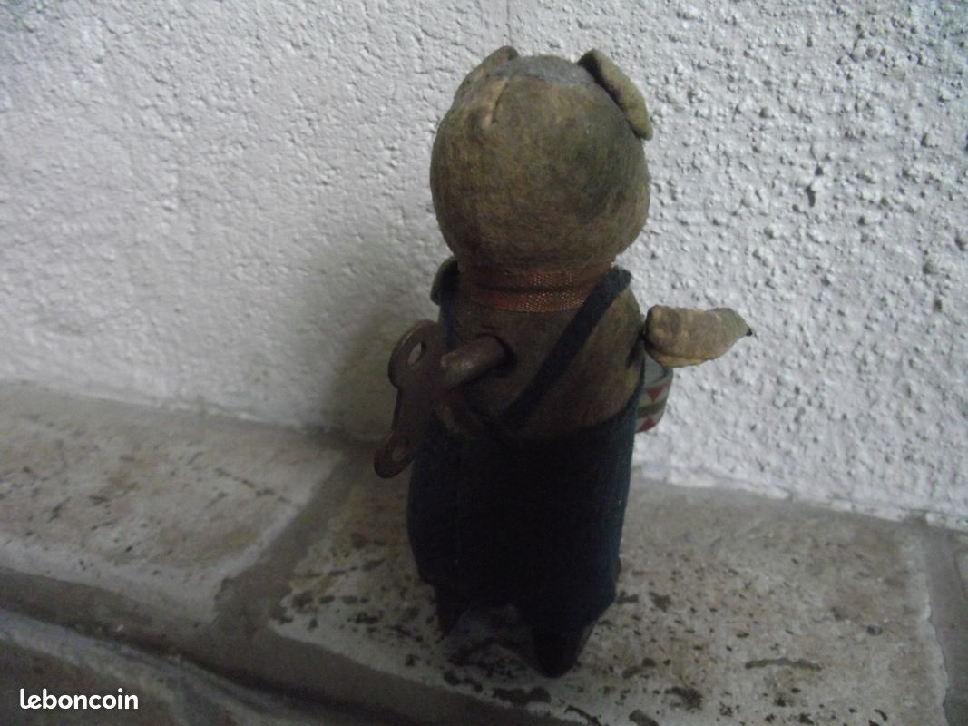 Automate SCHUCO – Cochon Tambour – Jouet Ancien Mécanique