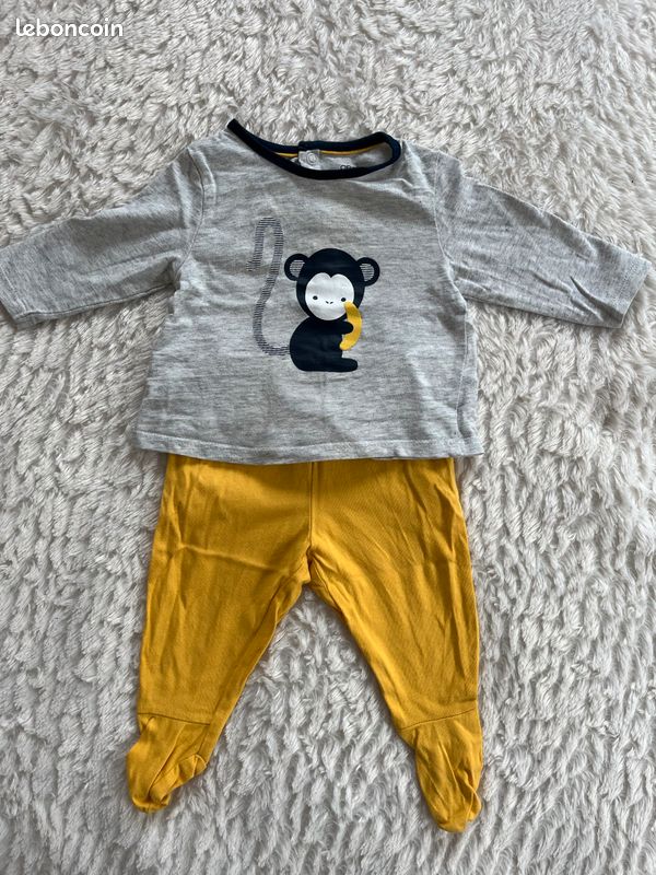 Pyjama Obaibi taille 3 mois (image 1)