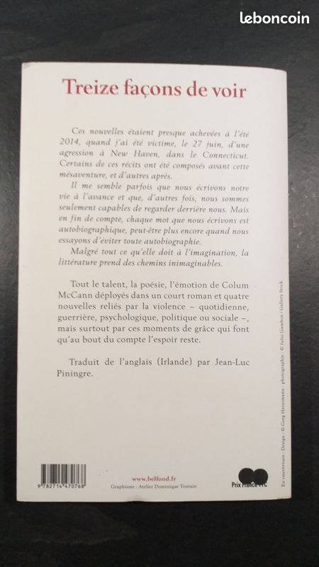 Colum McCann / Treize façons de voir (image 2)