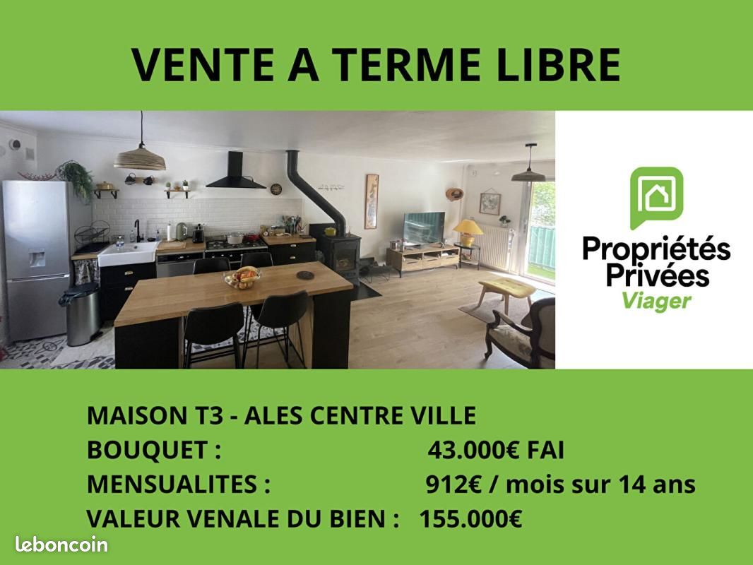 Maison 3 pièces 65 m² · à Alès · 65 m² · 43 000 €