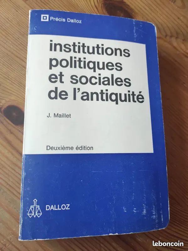 Institutions politiques et sociales de l'Antiquité - Maillet (image 1)
