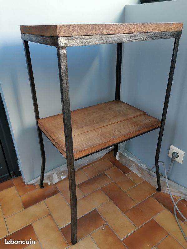 Console sellette vintage meuble industriel desserte (image 2)