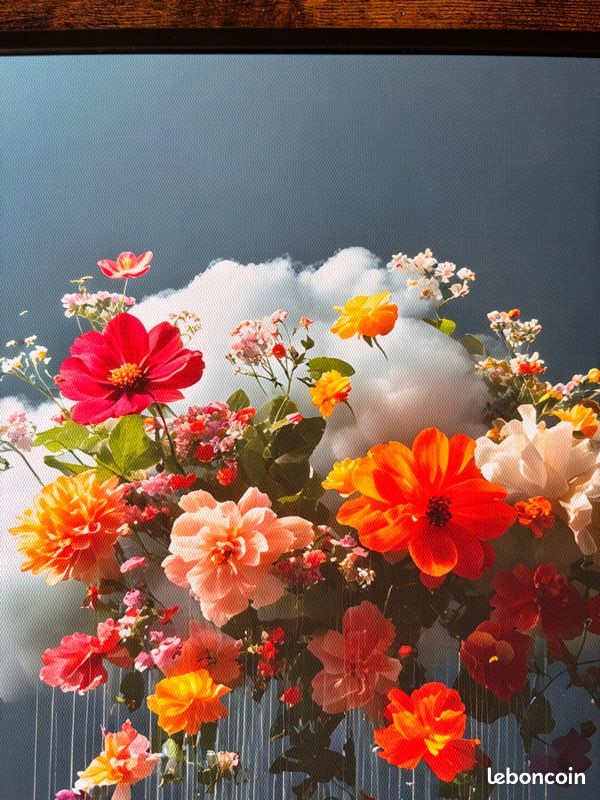 Toile 30x40 — Composition Onirique Nuage de Fleurs & Pluie Fleurie (image 6)