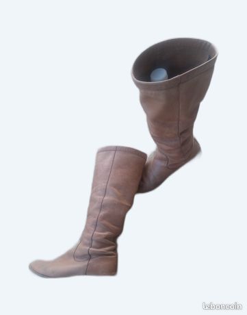 Bottes femme cuir marron T.39 - M por M – Charme discret, allure assurée - Chaussures